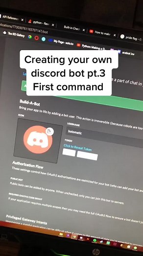 Part 3 of creating your own discord bot. Our first command. Let me know if you guys wanna see any commands and how to write them!