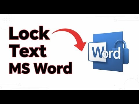 How To Lock Text In Place Ms Word Tutorial