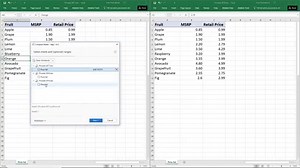 Excel: compare two worksheets and highlight differences