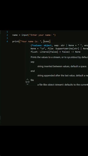 User Input in Python 🧠 | Name Input Program | Code With RTech. #shorts #python #programming #coding