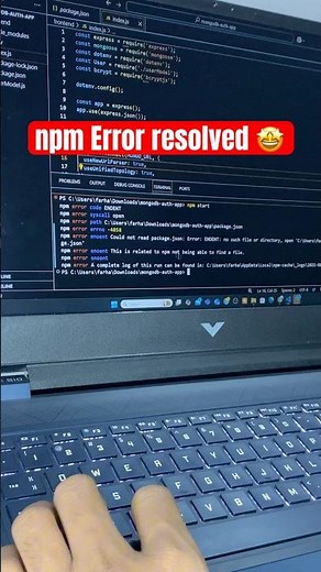 ⚡How to Fix npm ERR! in Seconds | Quick VS Code & npm Run Dev Fix #shorts