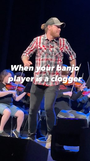 The real McCoy finally let us see those dance moves! #clogger #clogging #banjoplayer #hiddentalent #concert #rhythm #dancemoves | Monroeville Band