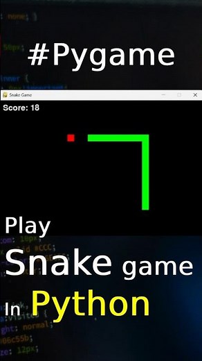 Make a Snake 🐍 Game in Python | Ganesh Rawatz #pygame #snakegame