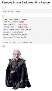 6.1K views · 148 reactions | Remove Image Background in Python | Python Coding | Facebook