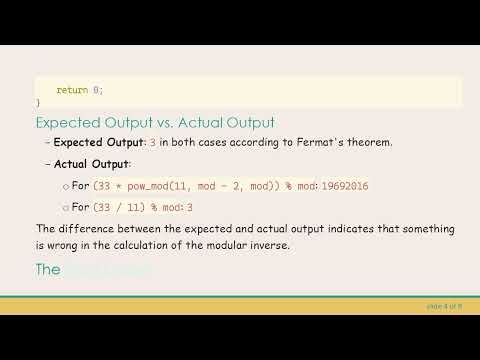 Understanding Fermat's Little Theorem: Finding the Modulo Multiplicative Inverse in C+ +