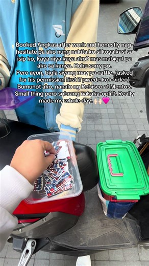 Grabe. Sometimes God sends the tiniest moments to lift you up when you need it most. 🥹🤍 salamat kuya, Angkas! 💕 #angkas #rider #fyp