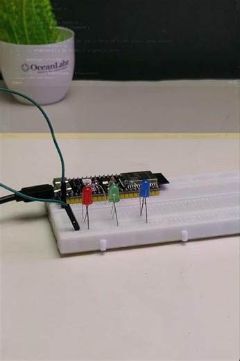 Control RGB LED Brightness from Web using ESP32 🌈 #esp32 #experiment #shorts