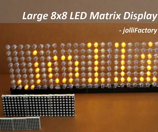 Large 8x8 LED Matrix Display