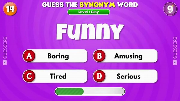 Guess The Synonym Word 🔤🤓✅ | Learn 50 Synonyms in English | Easy, Medium, Hard, Impossible