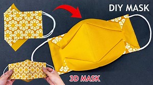Very Easy 3D Face Mask! Diy Breathable 2 In 1 Face Mask No Fog On Glasses Easy Pattern Sewing Tutorial | P&K Handmade