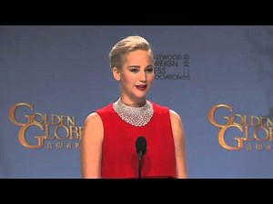Jennifer Lawrence: Golden Globe Awards Backstage Interview (2016) | ScreenSlam