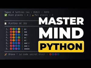 Coder un Jeu du MasterMind en Python - Projet Débutant