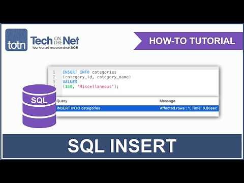 How to use the SQL INSERT Statement