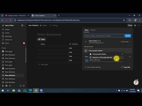 How To Share Notion Database With Integration