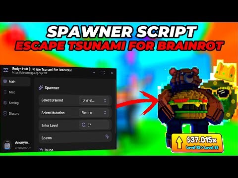 [UPDATED]Redyn Hub Escape Tsunami Brainrot Spawner Script 2026 | Keyless + Working With Delta