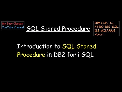Introduction to SQL stored procedure IBM i DB2 AS400 - Create STORED PROCEDURE