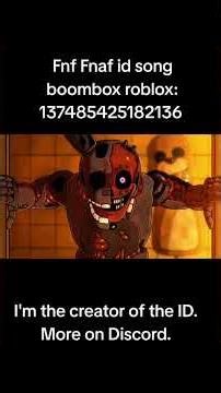 Fnf Fnaf id song boombox roblox #роблокс #boombox #roblox #song #Fnaf #fnf #fridaynightfunkin #music