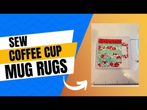 How to Sew Coffee Cup Mug Rugs pattern by ‪@MissouriQuiltCo‬
