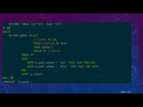 How to Use Input Parameters in ORDER BY with PL/pgSQL Functions