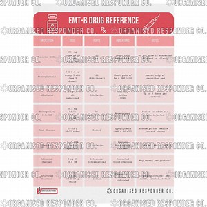 EMT Medication Cheat Sheet | Printable EMS Drug Reference Guide | Quick Dose Chart for Field Use (PDF Download) - Etsy