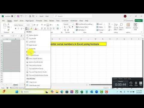 Automatically insert serial numbers in Excel using formula