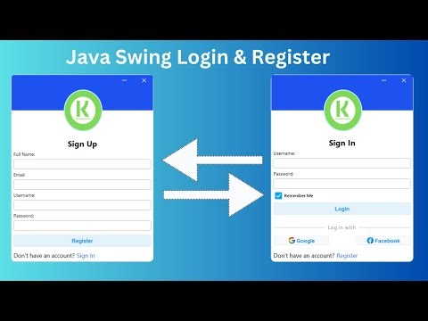 Modern Login & Register Form in Java Swing | Custom UI Design