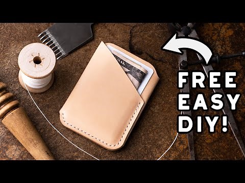 Make a leather wrap wallet (FREE PATTERN) - Step by Step Instructions