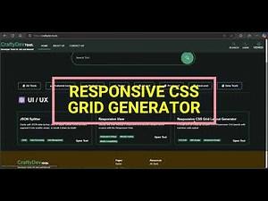 Responsive CSS Grid Generator Web Developer Tool - Best tool for software developer in world
