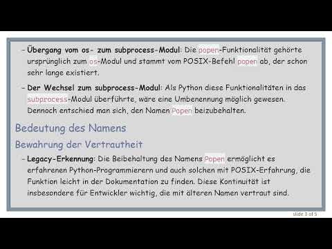 Warum heißt die Klasse subprocess.Popen nicht einfach Subprocess?