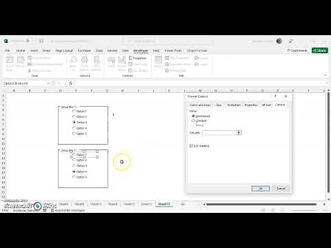 Introduction to Radio Buttons and Grouping in Excel. Create Interactive Excel Sheets! #howto