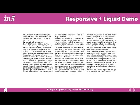 Creating Responsive Liquid Layouts with Indesign & in5