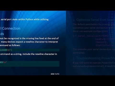 How to Maintain a Serial Port Connection in Python Using PowerShell
