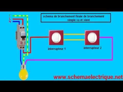 schema branchement cablage va et vient electrique