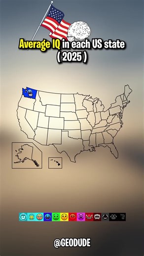 IQ (Intelligence Quotient) is a standardized score from tests measuring cognitive abilities like reasoning, problem-solving, and memory, comparing an individual's mental performance to their age group, with the average set at 100. It's a numerical representation of intellectual capability, derived from various subtests, that helps identify learning needs and guide educational or career paths, though it doesn't capture the full scope of human intelligence. Source : visualcapitalist #usa #maps #ed