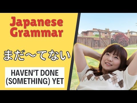 JLPT N5 Japanese Grammar Lesson まだ～てない How to say you haven't done something yet in Japanese 日本語能力試験