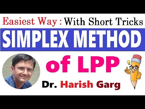 Simplex Method of the LPP | Short Cut trick