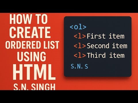 HOW TO CREATE ORDERED LIST USING HTML | VISUAL STUDIO TUTORIAL 