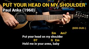 54K views · 3.6K reactions | Put Your Head On My Shoulder - Paul Anka (1960) - Easy Guitar Chords Tutorial with Lyrics | Doc OTEP Studio | Facebook
