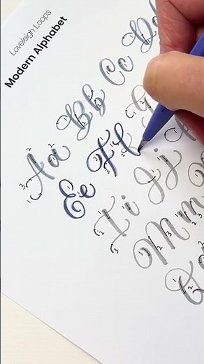 Modern Calligraphy Alphabet ✨ Free Worksheet! #calligraphy #calligraphyalphabet