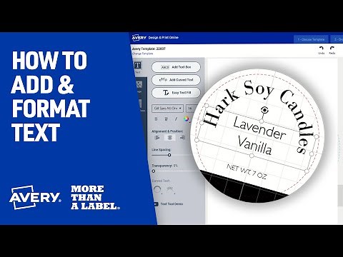 How to Add and Format Text with Avery Design & Print Online