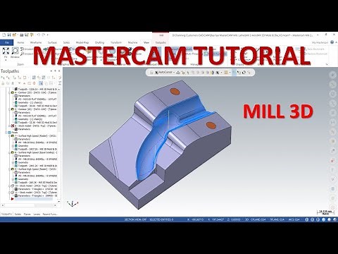 MasterCAM 2021 Tutorial #102 | How to creater Mill 3D Toolpath Mold & Die
