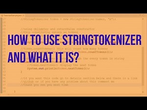 How to use StringTokenizer - implementation and introduction