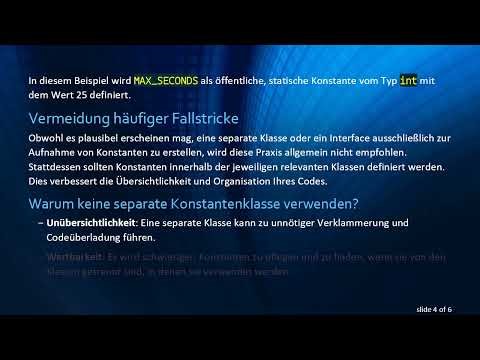 Die Best Practices für die Implementierung von Konstanten in Java
