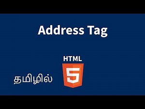 HTML Address Tag Explained in Tamil