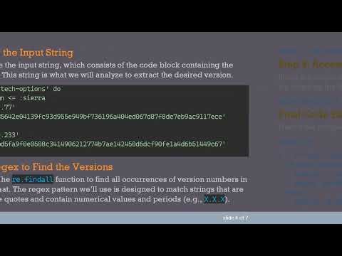 Extracting the Python Regex for Version Numbers in Code Blocks