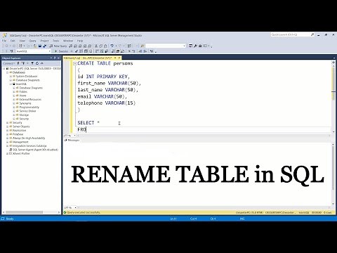 How to RENAME table in SQL
