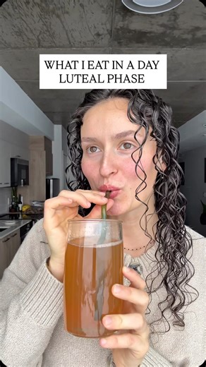 Candice Ray on Instagram: "WIEIAD luteal phase edition and why !! :) Our luteal phase calls for listening to our body ! Lots of hearty carbs and warming beverages - definitely check out @steaz hibiscus flavor at your local Whole Foods ! #steaz #whatieatinaday #lutealphase"