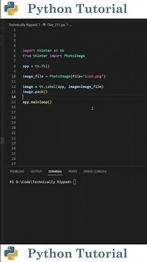 Adding Images To Tkinter Apps | Python Tutorial