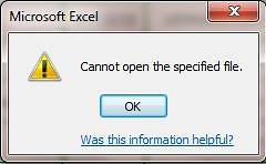 [SOLVED] Excel Hyperlink Cannot Open the Specified File