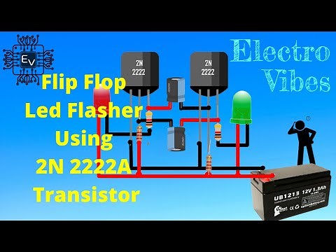 Flip Flop Led Flasher Circuit Using 2N 2222A Transistor